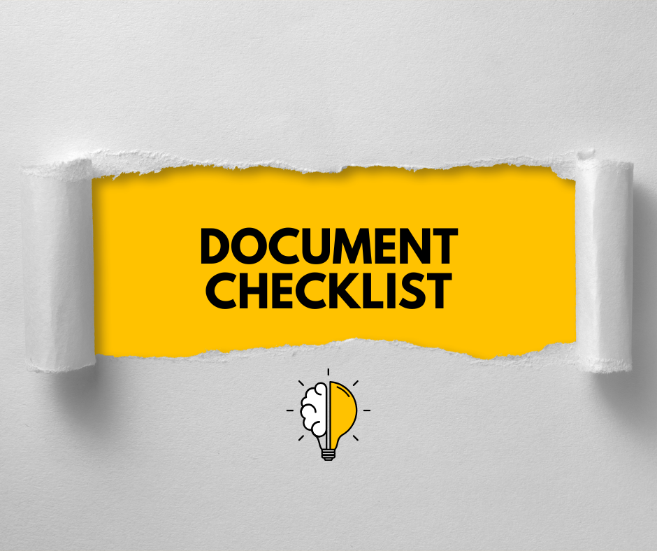 Document Checklist (Initial Reservation)
