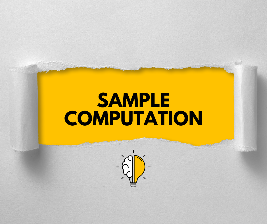 Sample Computation